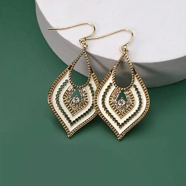 Ivory Bohemian Teardrop Earrings