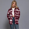 Bonfire Nights Shacket In Burgundy or Taupe