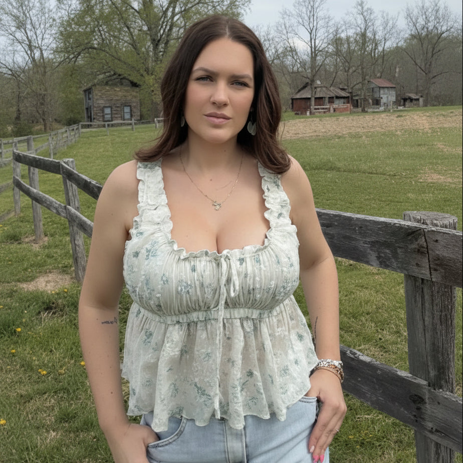 Willow Breeze Ruffle Tank