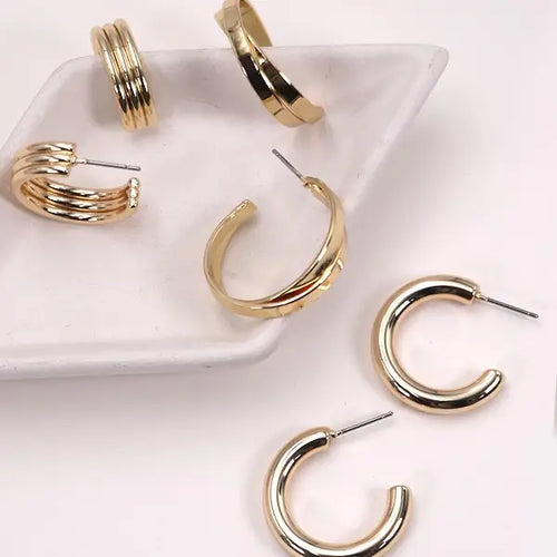 Classic Hoop Trio Earrings