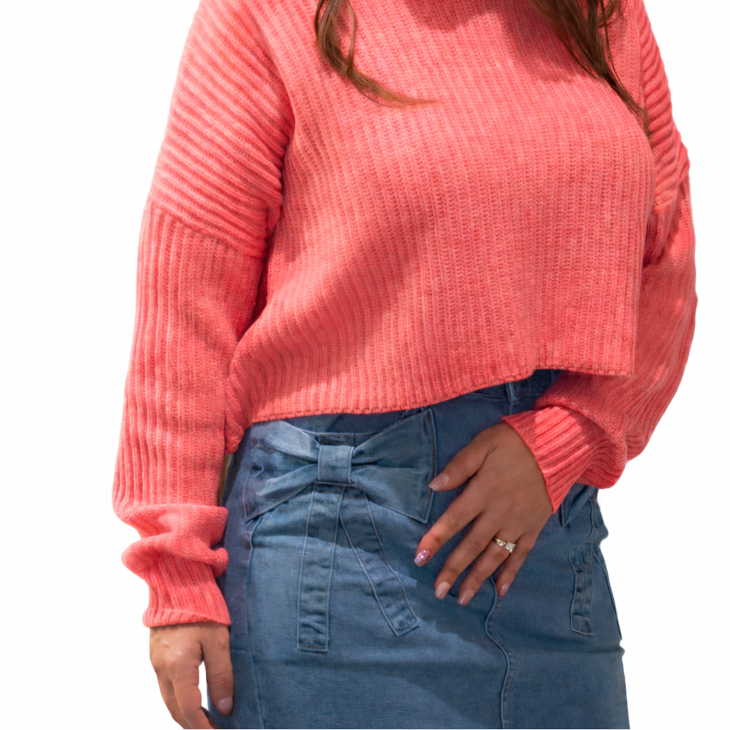 Sweet Talk Denim Bow Skirt