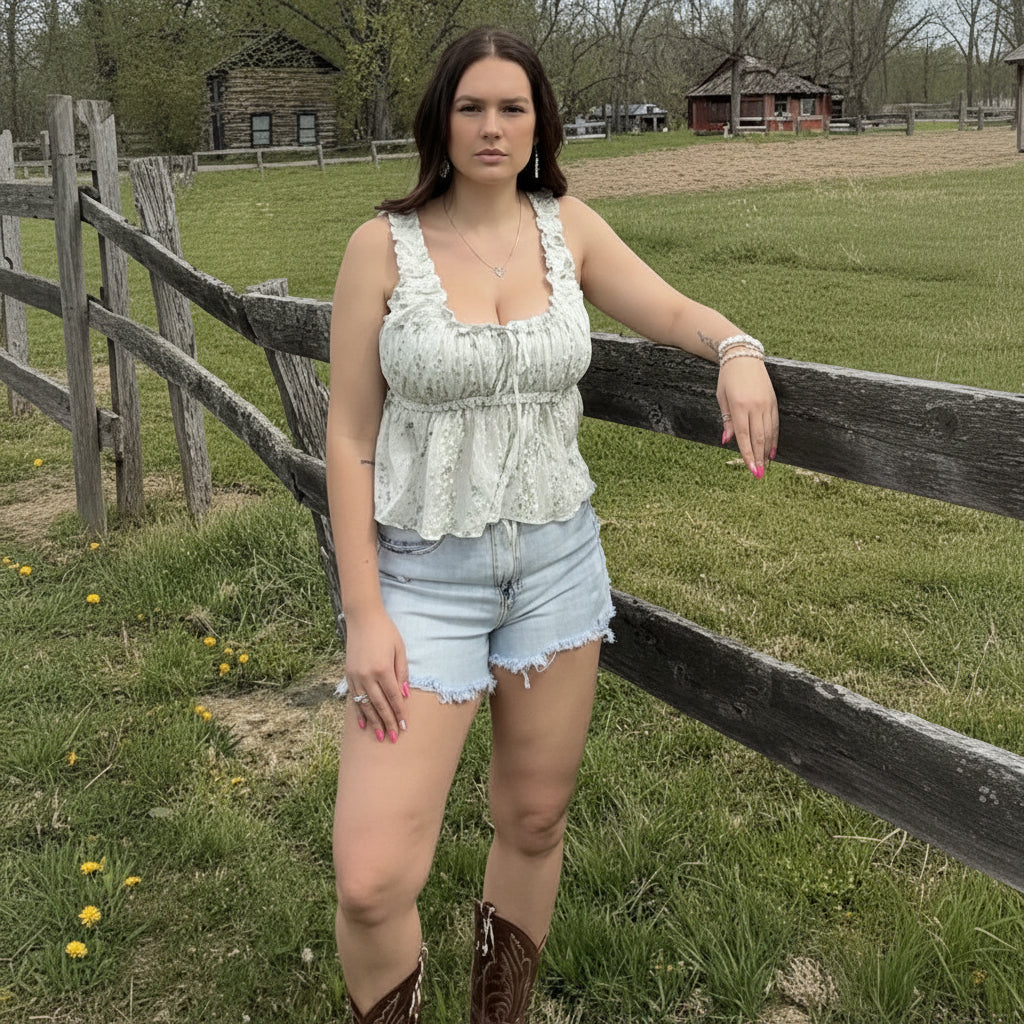 Willow Breeze Ruffle Tank