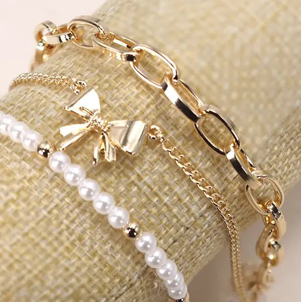 Bow & Pearl Trio Set