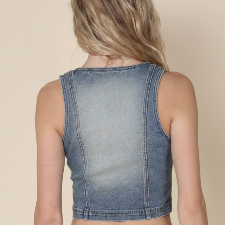 Blue Jean Baby Denim Vest