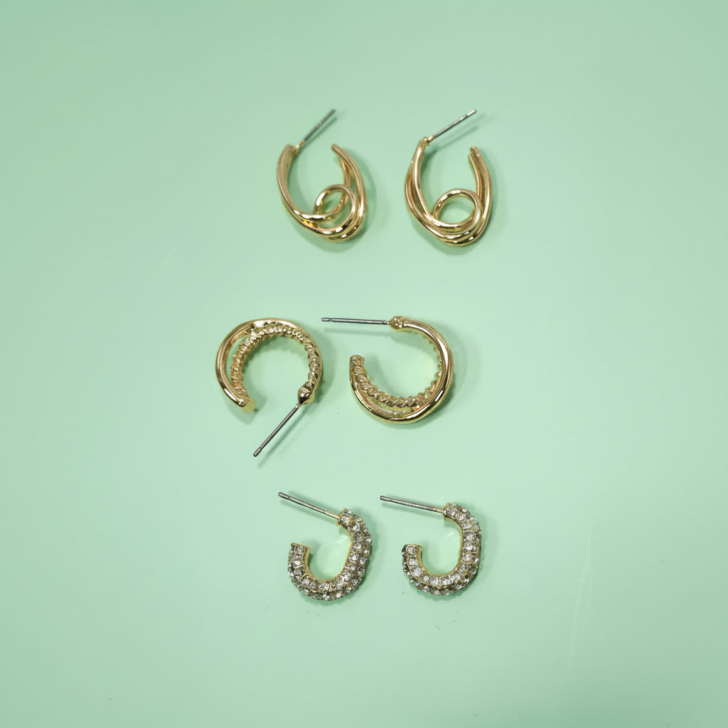 Golden Glow Hoops