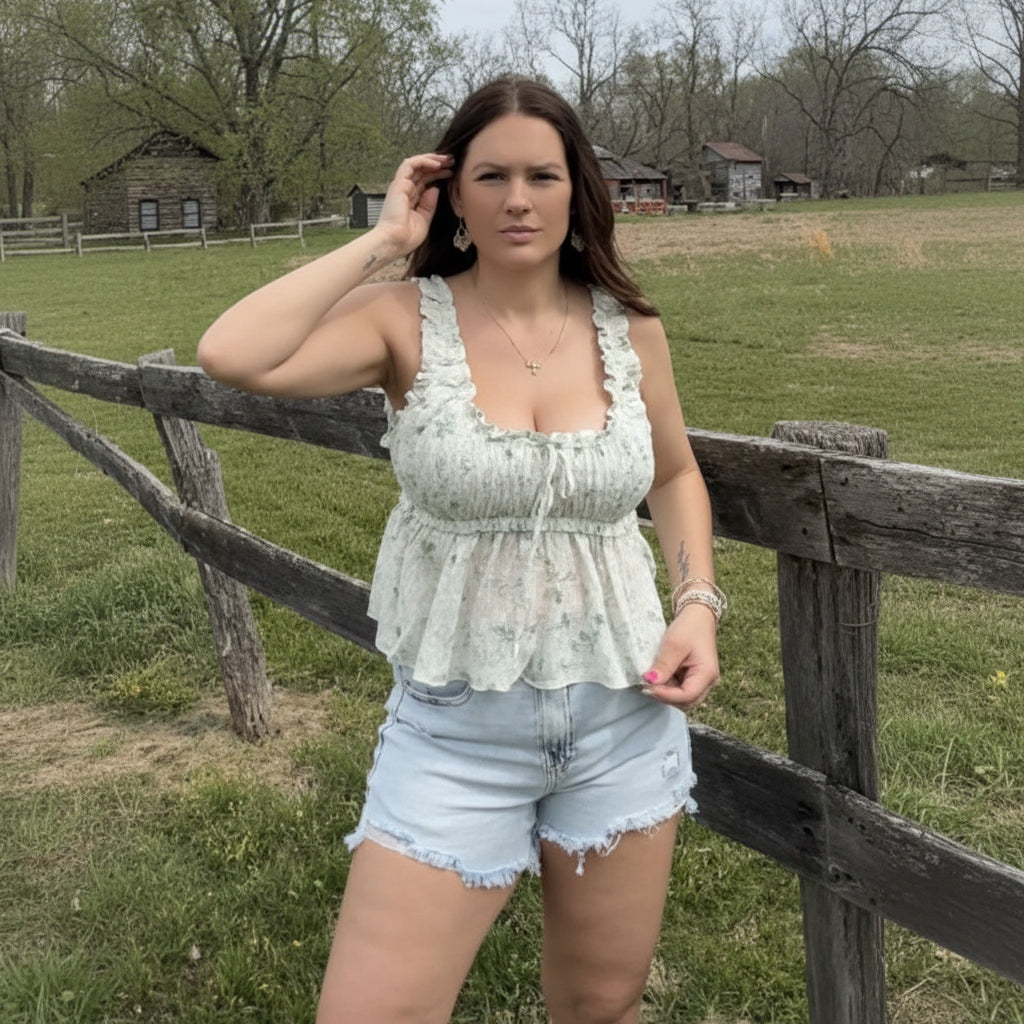 Willow Breeze Ruffle Tank
