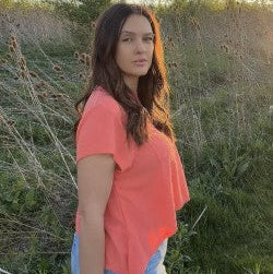 Sadie Hem Waffle In Coral