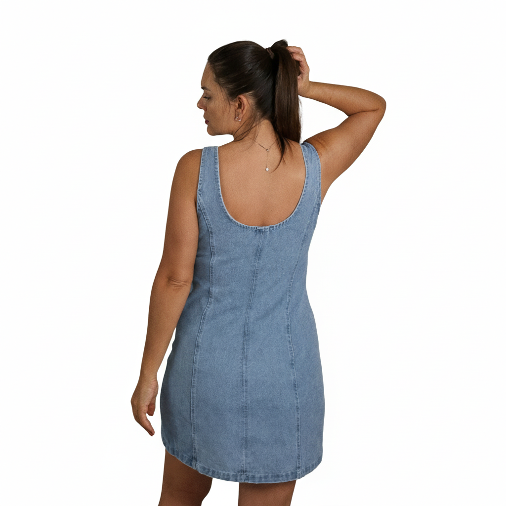 The Riley Denim Mini Dress