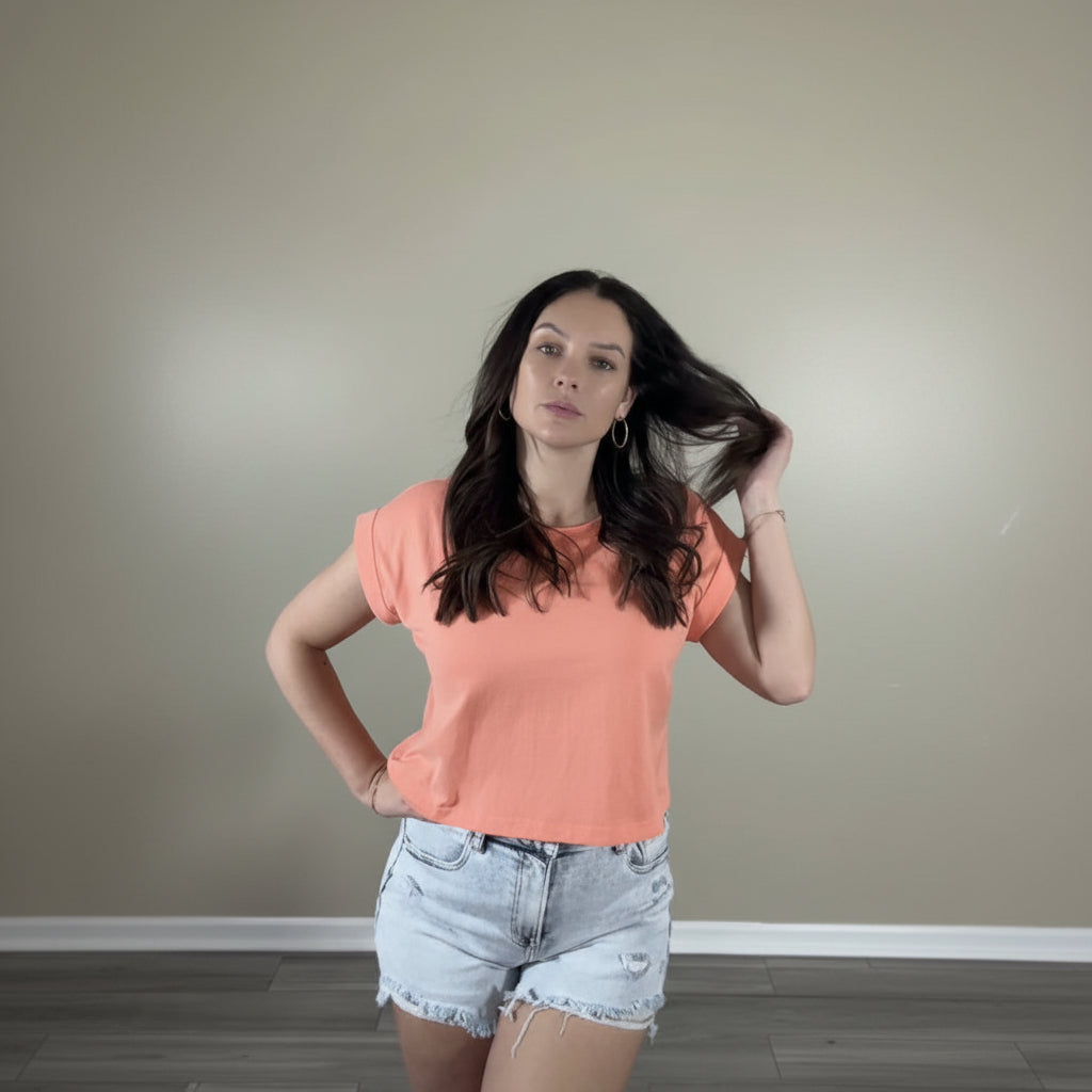 The Everyday Tee In Coral