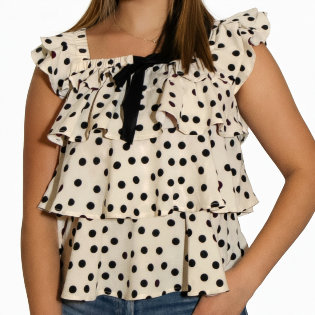 Pretty In Polka Dot Top