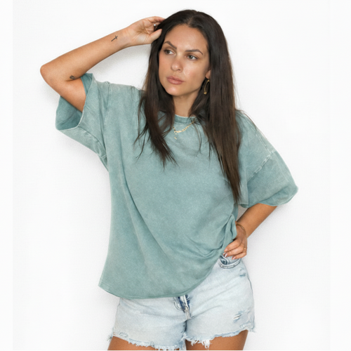 Ash Blue Mineral Wash Tee