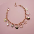 Golden Sweetheart Charm Bracelet