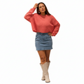 Sweet Talk Denim Bow Skirt
