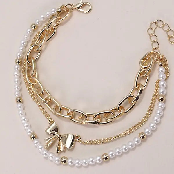 Bow & Pearl Trio Set