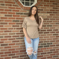 Sweet Flutter Casula Tee in Mocha
