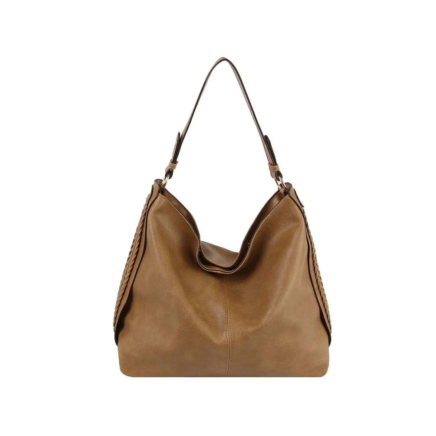 Kensley Braided Side Detail Mocha Hobo Bag