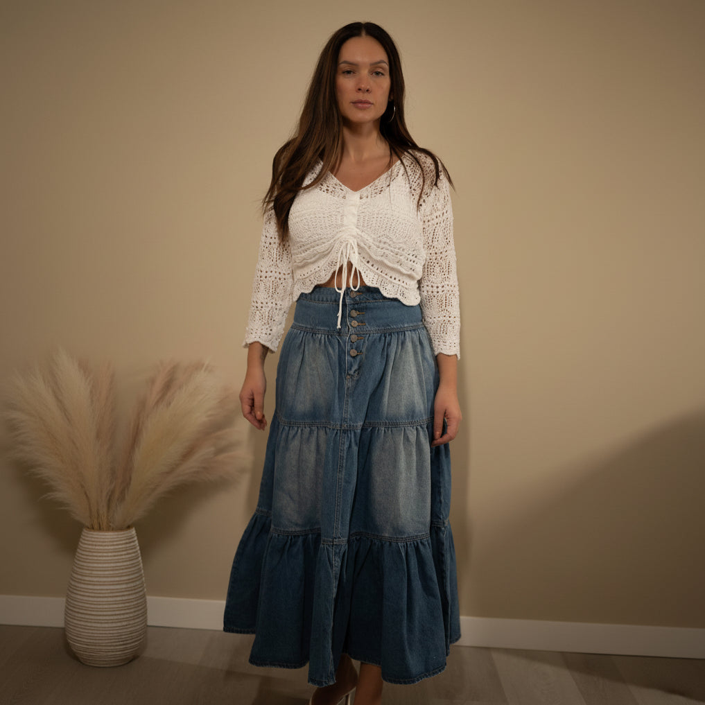 Just One Look Denim Maxi