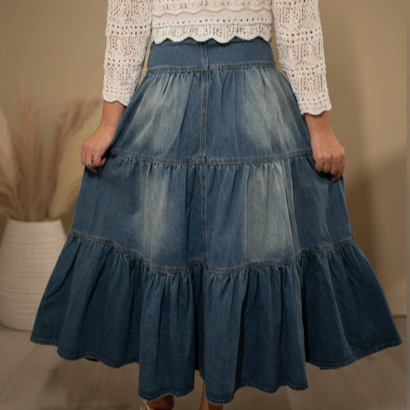 Just One Look Denim Maxi