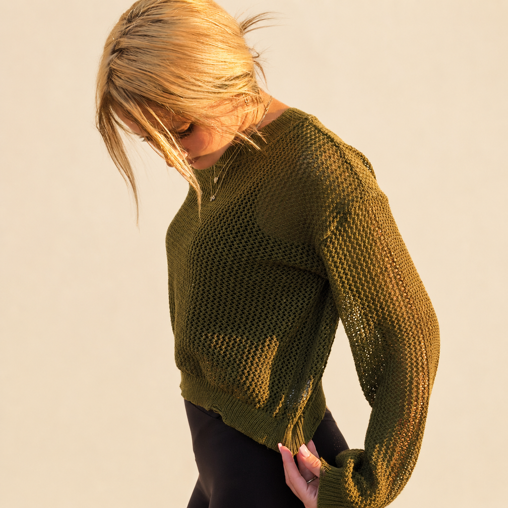Olive & Ash Distressed Sweater