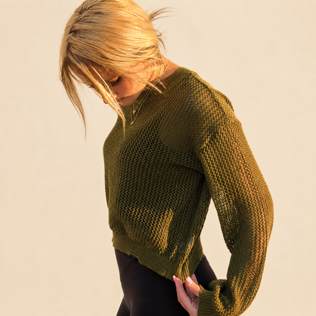 Olive & Ash Distressed Sweater