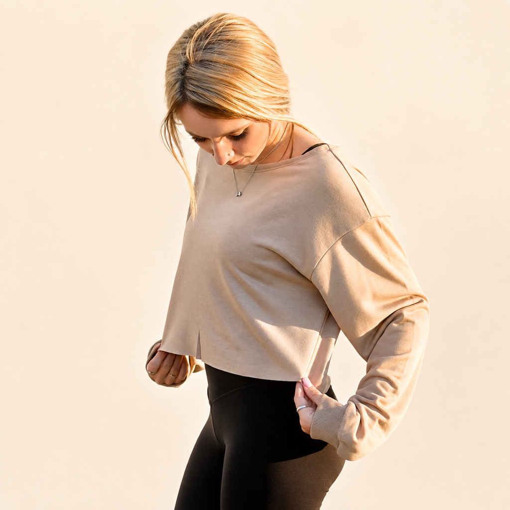 Soft Moments Pullover (Taupe or Sage)