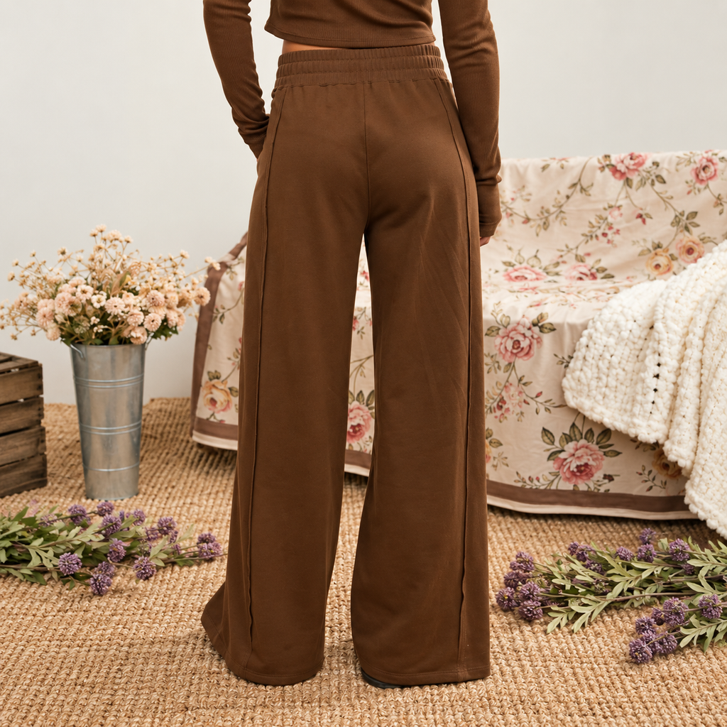 Mocha Darling Wide Leg Pants