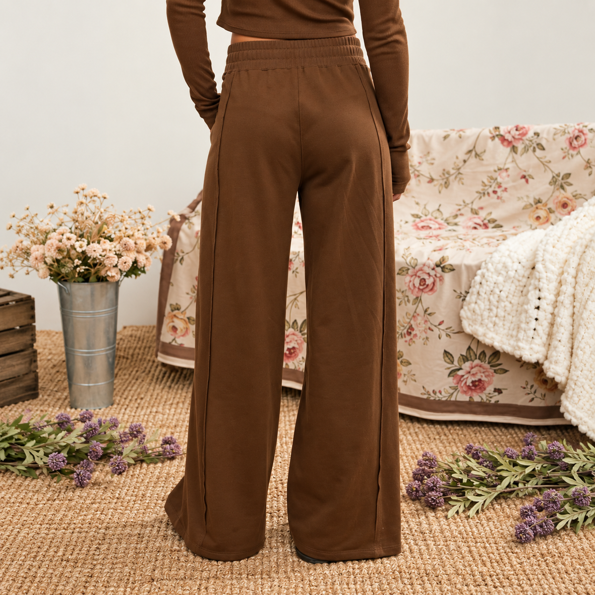Mocha Darling Wide Leg Pants