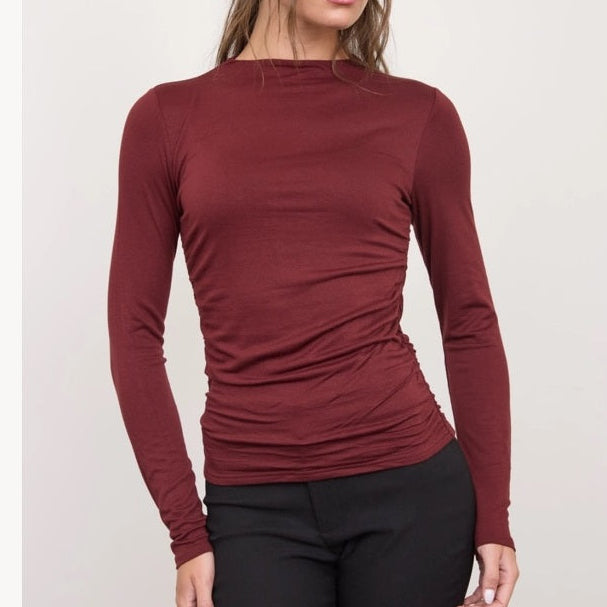 Merlot Muse Ruched Top