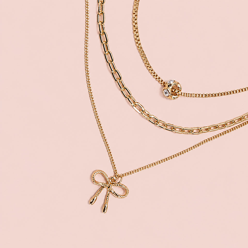 Pretty in Bows Layered Necklace