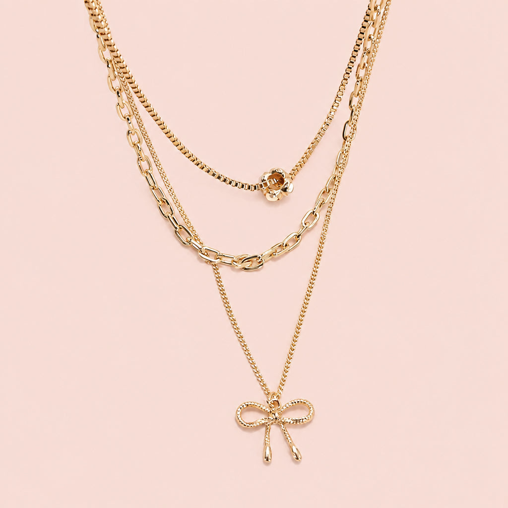 Pretty in Bows Layered Necklace
