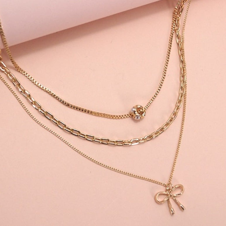 Pretty in Bows Layered Necklace