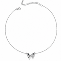 Pretty Little Bow Silver Necklace