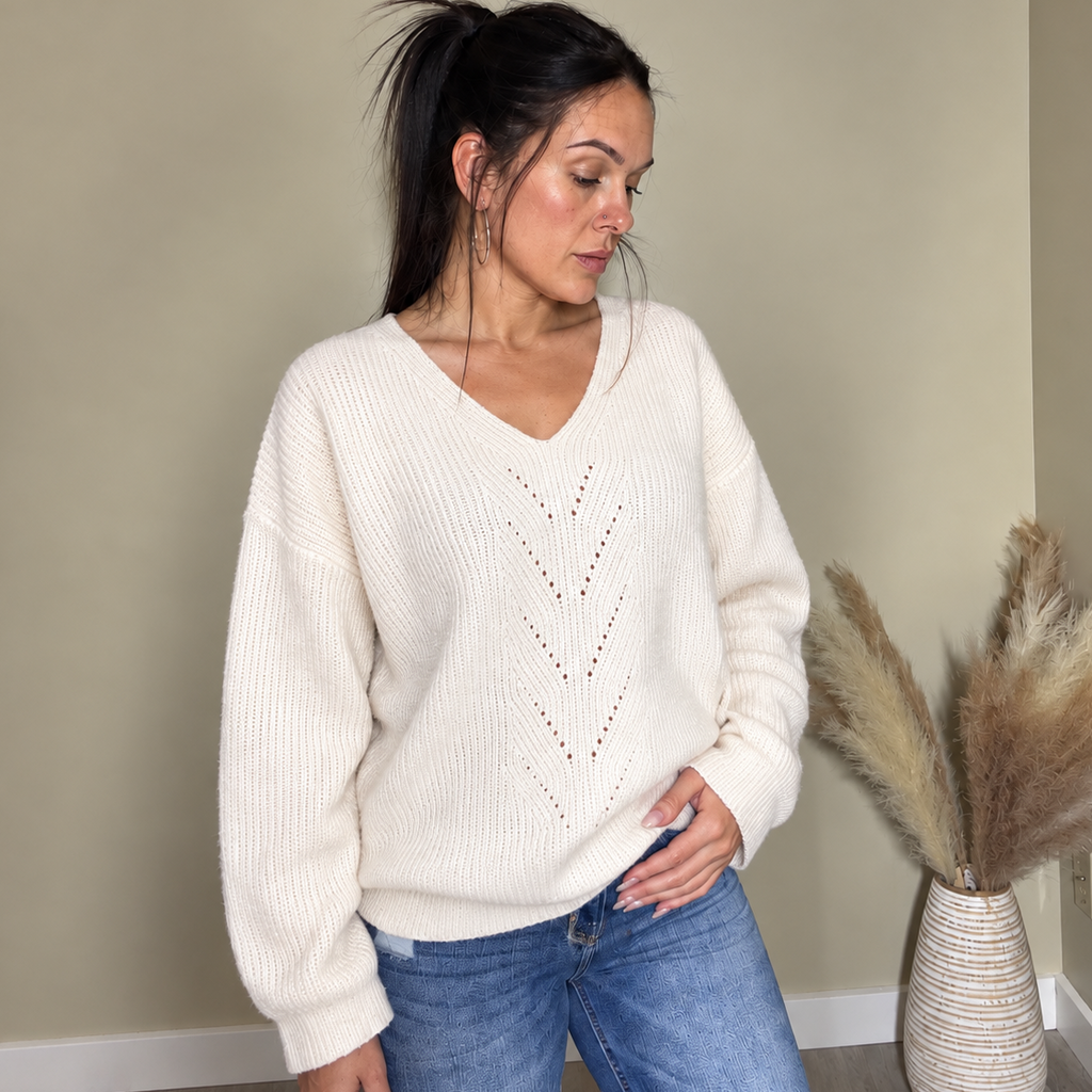 The Ivory Keepsake Bow Sweater