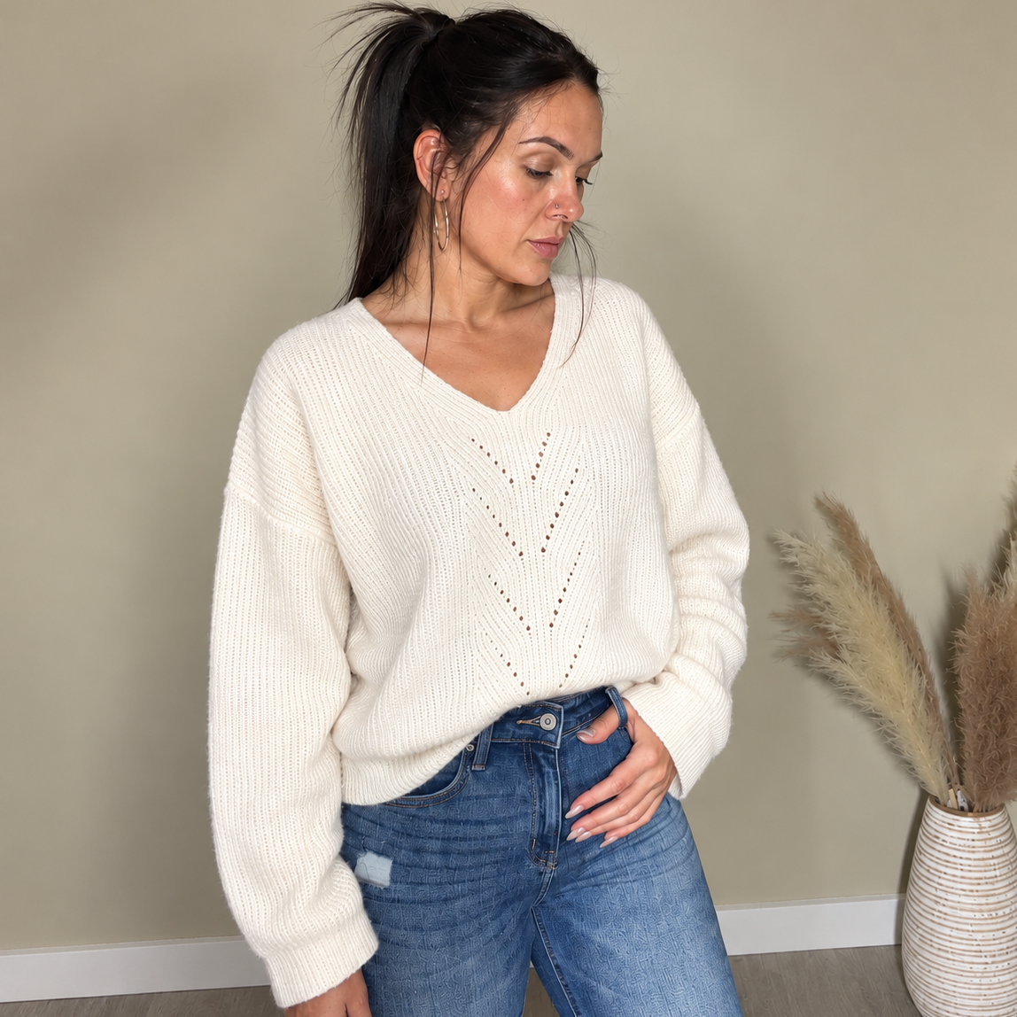 The Ivory Keepsake Bow Sweater