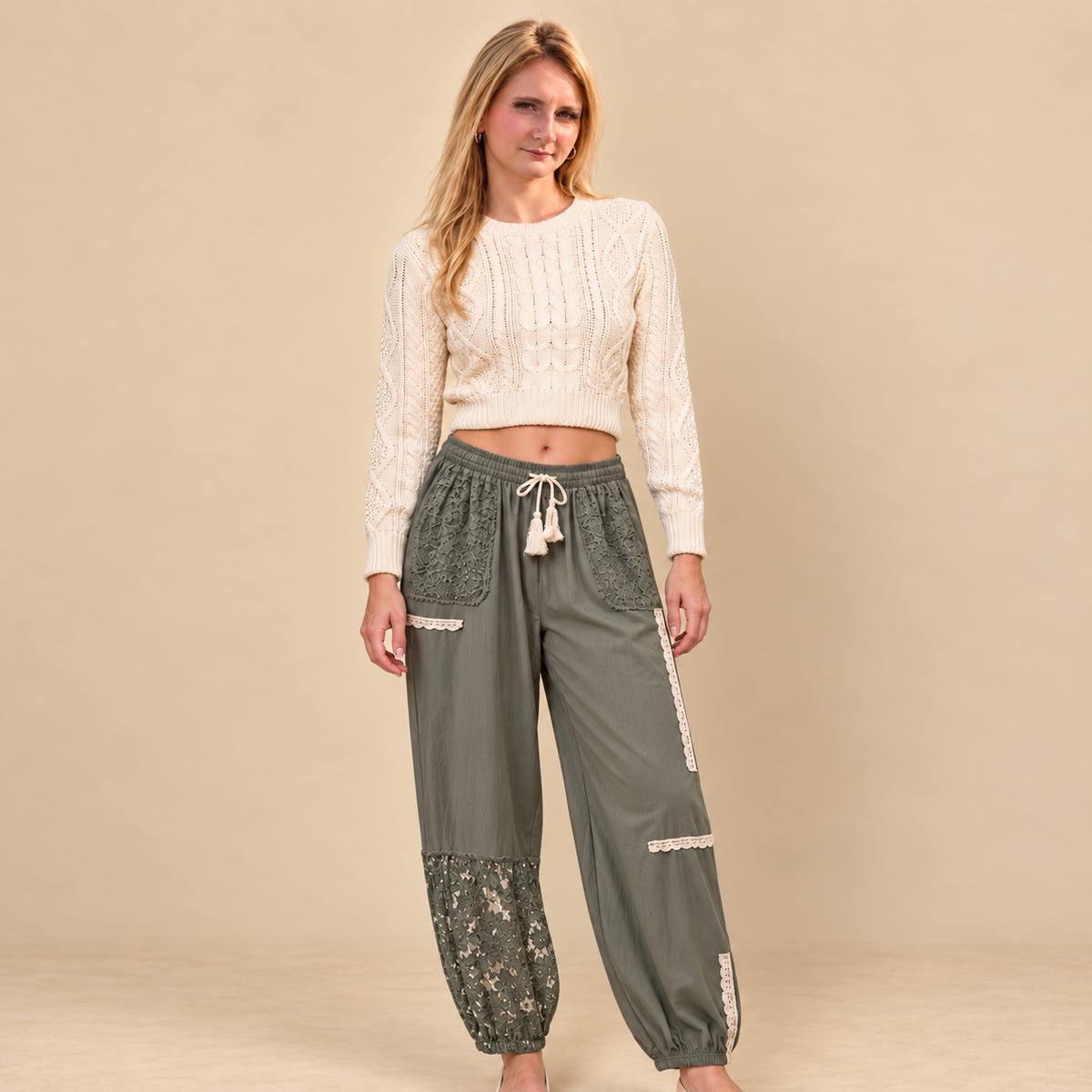 Willow & Sage Patchwork Joggers