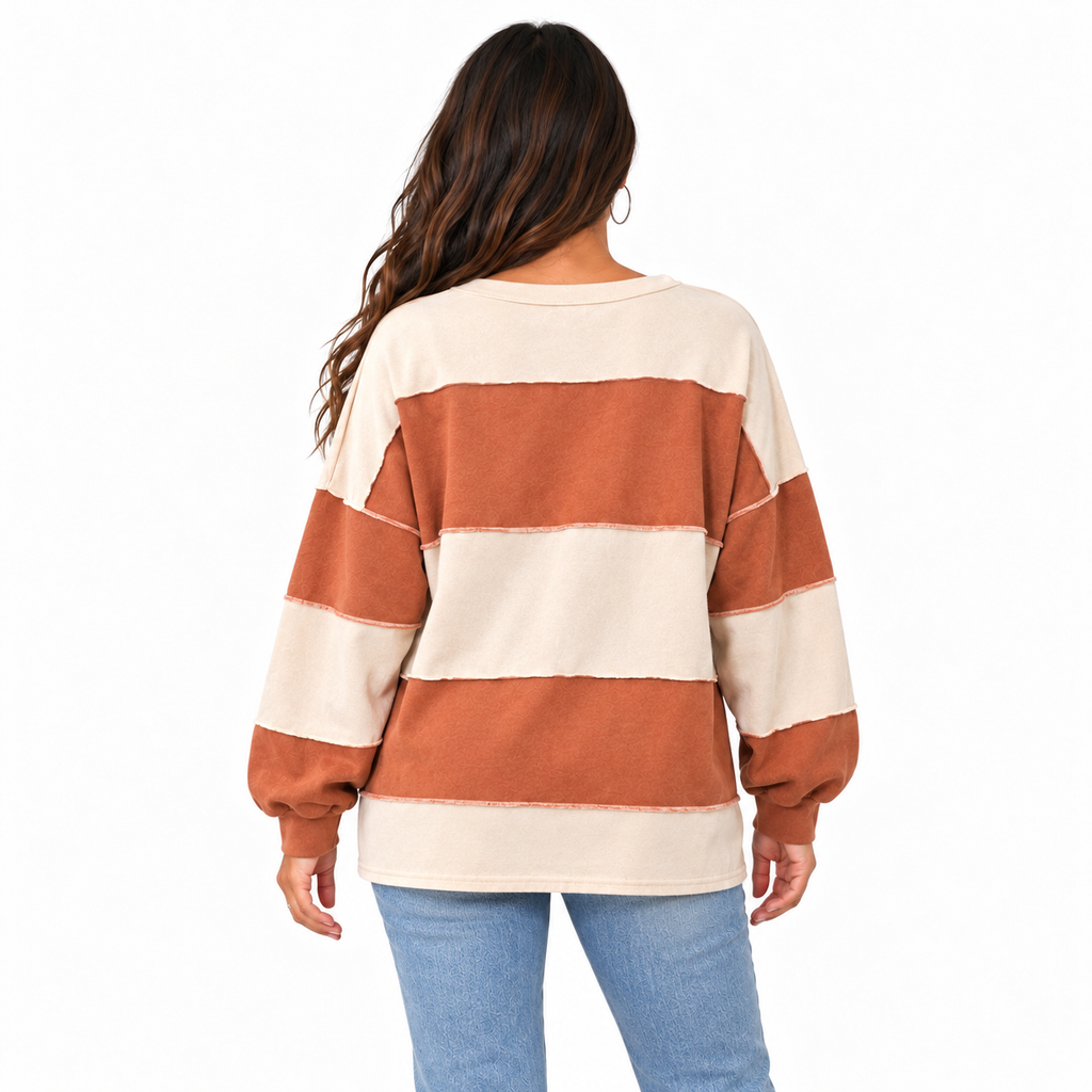 Cinnamon Kiss Striped Pullover
