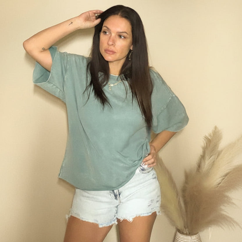 The Roxy Light Wash Risen Denim Shorts