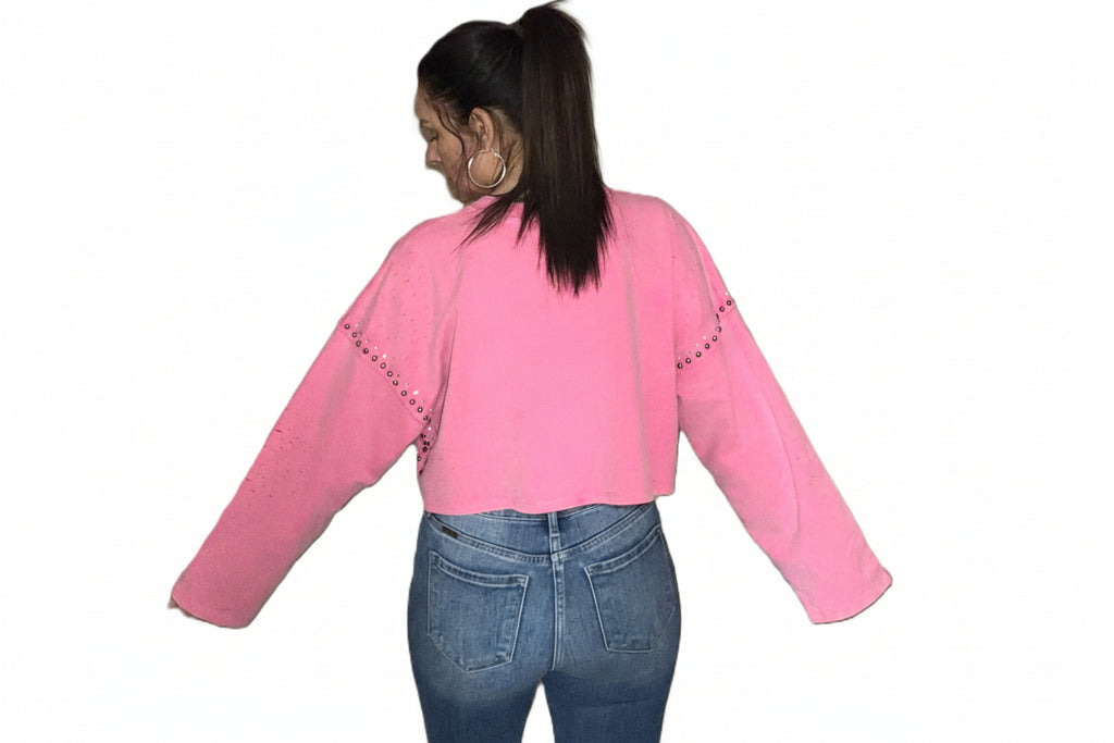 Rhinestone Dreamer Crop Top