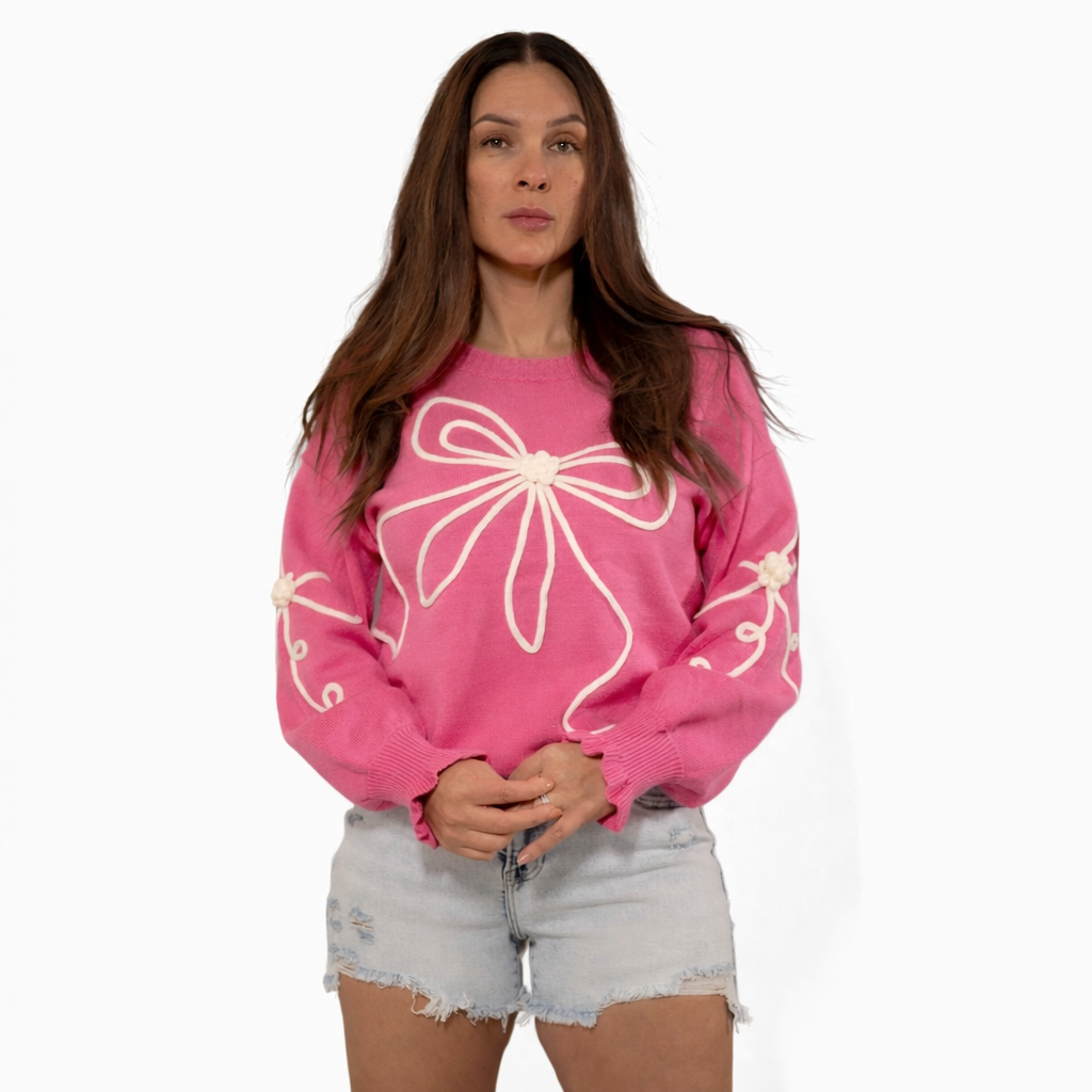 The Zoe Sweetheart Bow Sweater