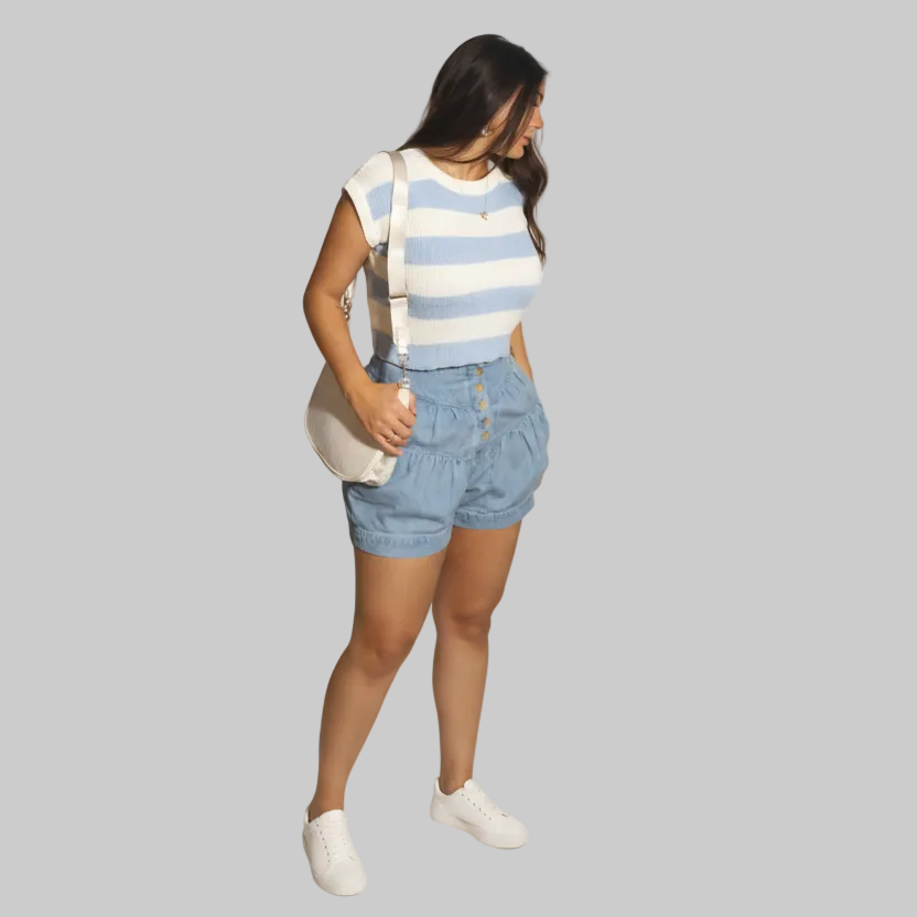 Skylar Stripe Crop