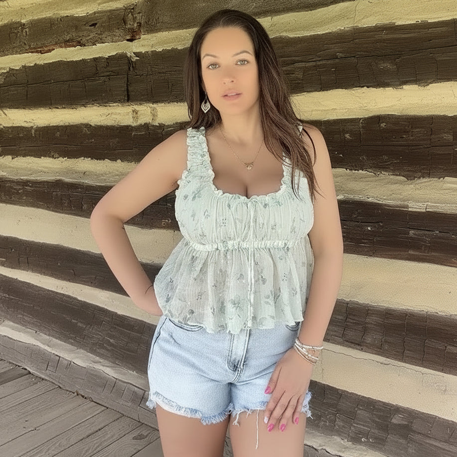 Willow Breeze Ruffle Tank