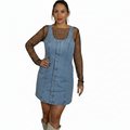 The Riley Denim Mini Dress