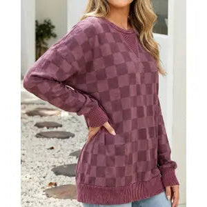 Plum & Proper Checkered Sweater