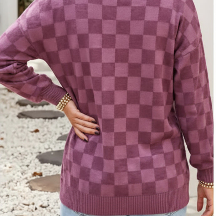 Plum & Proper Checkered Sweater