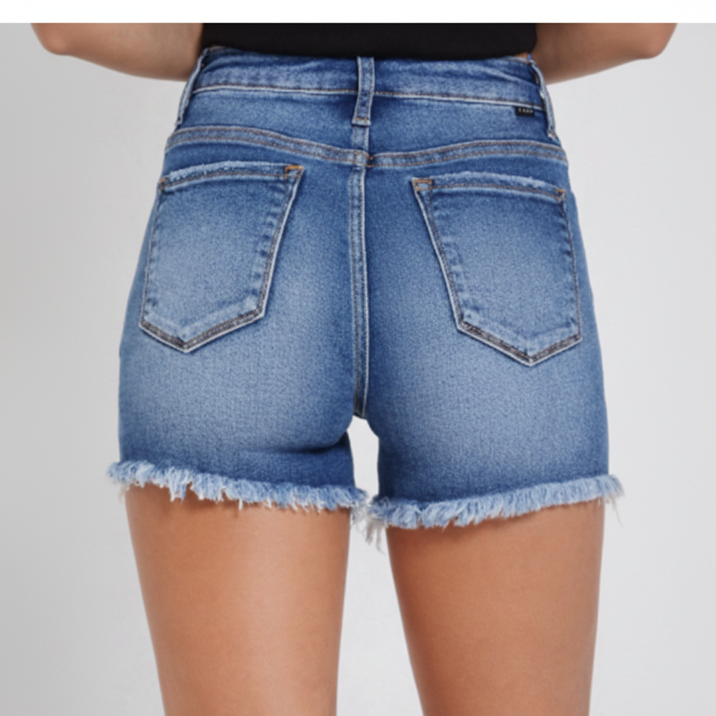 The Roxy Dark Wash Risen Denim Shorts