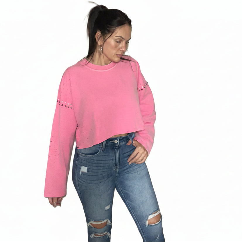 Rhinestone Dreamer Crop Top